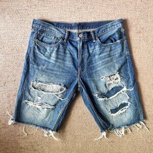 Levi's 511 Distressed Jean Shorts Mens 36